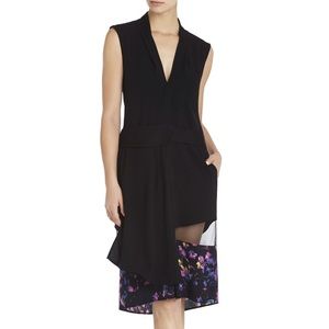 BCBGMaxAzria asymmetrical black dress